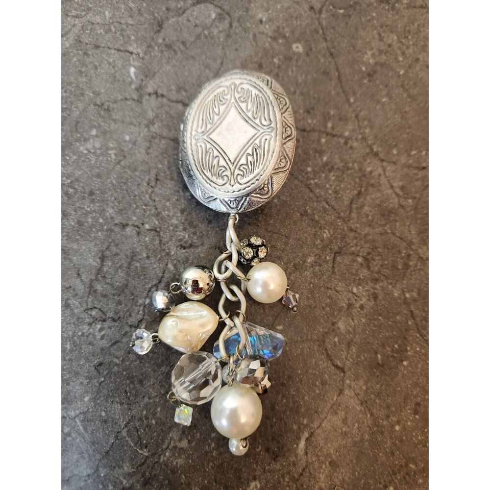 Vintage Beaded Pearl Necklace Locket‎ - Picture 2 of 5